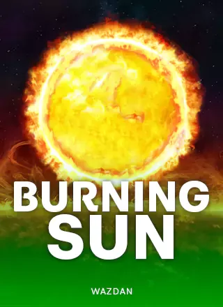 ปกเกม Burning Sun ดวงอาทิตย์เพลิงบนพื้นเขียวเข้ม ที่ VF338 นำมาแสดง